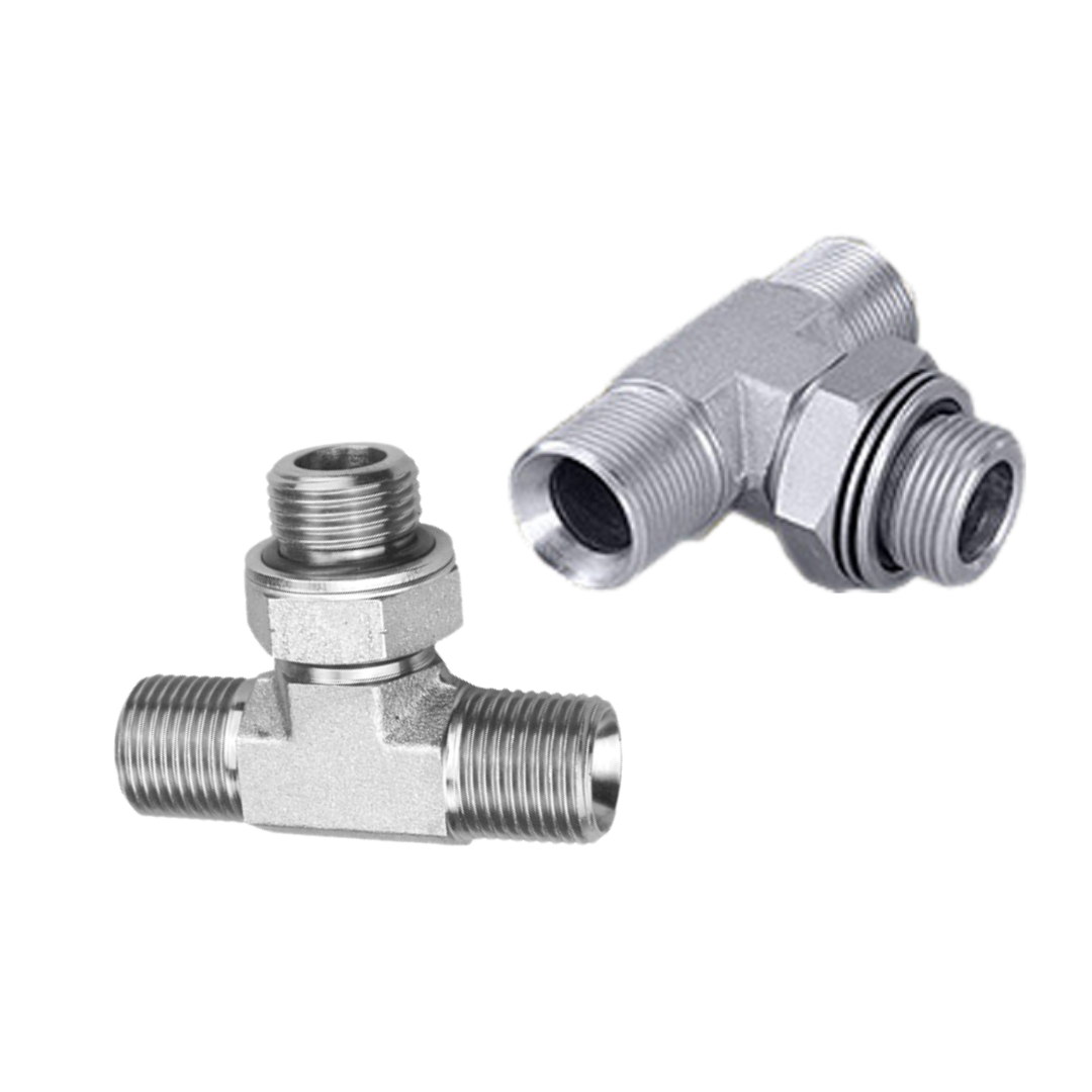 TEE BRANCH ADJUSTABLE BSPP MALE X BSPP MALE X BSPP MALE