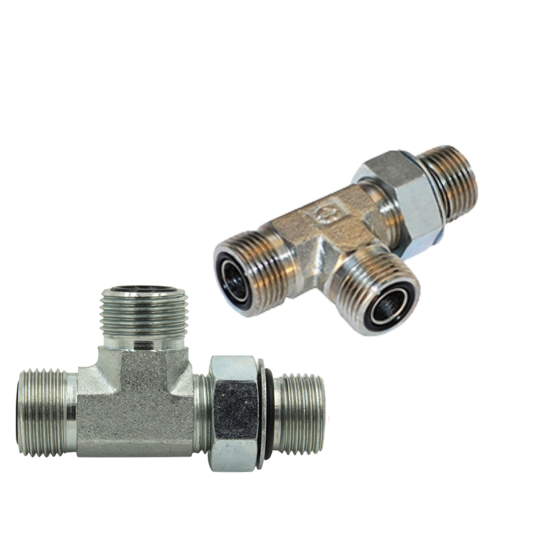 TEE RUN ORB MALE BULKHEAD X ORFS MALE X ORFS MALE